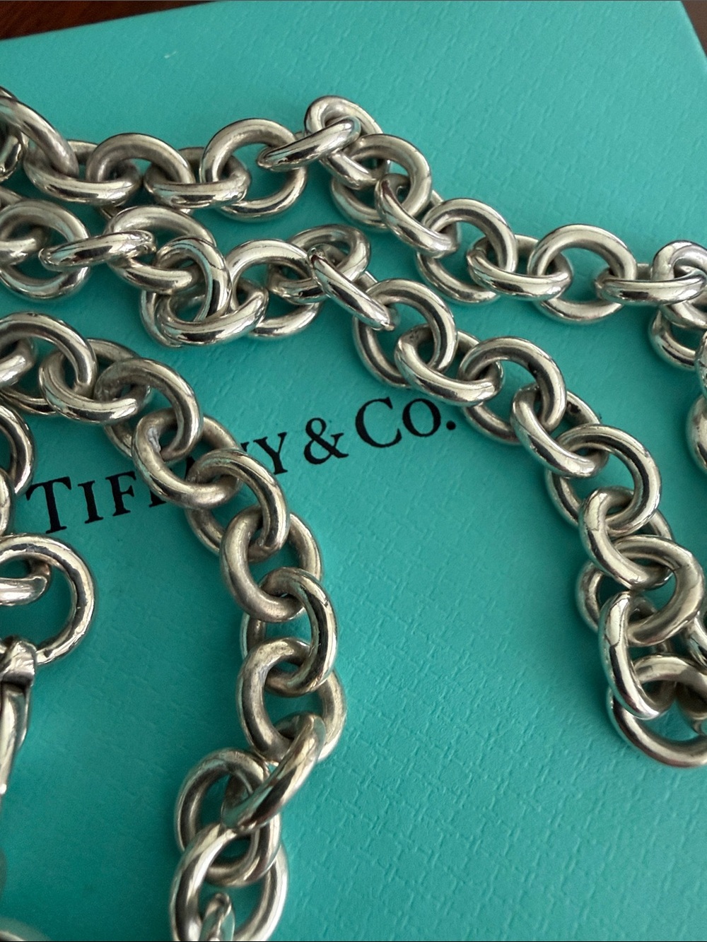 18” ICONIC Please Return To Tiffany Heart Tag Choker Necklace - Picture 8 of 14